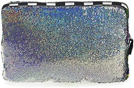 Faux Fur Laptop Sleeve (13in MacBook, Sequin/Checkers)