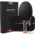 PONGBOT Five-Star Ping Pong Paddle, Professional Level Table Tennis Racket with Hard Case, Carbon Fiber, 7-Ply Blade, Premium Rubber, for Competitive Tournaments and Serious Players