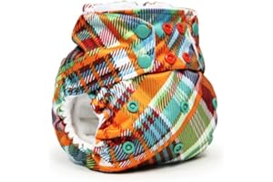 Kanga Care Rumparooz Cloth Diaper Reusable One Size Pocket Diaper with Patented Inner Double Gusset 2 pcs Microfiber Insert Soaker (6-40+ lbs) - Quinn