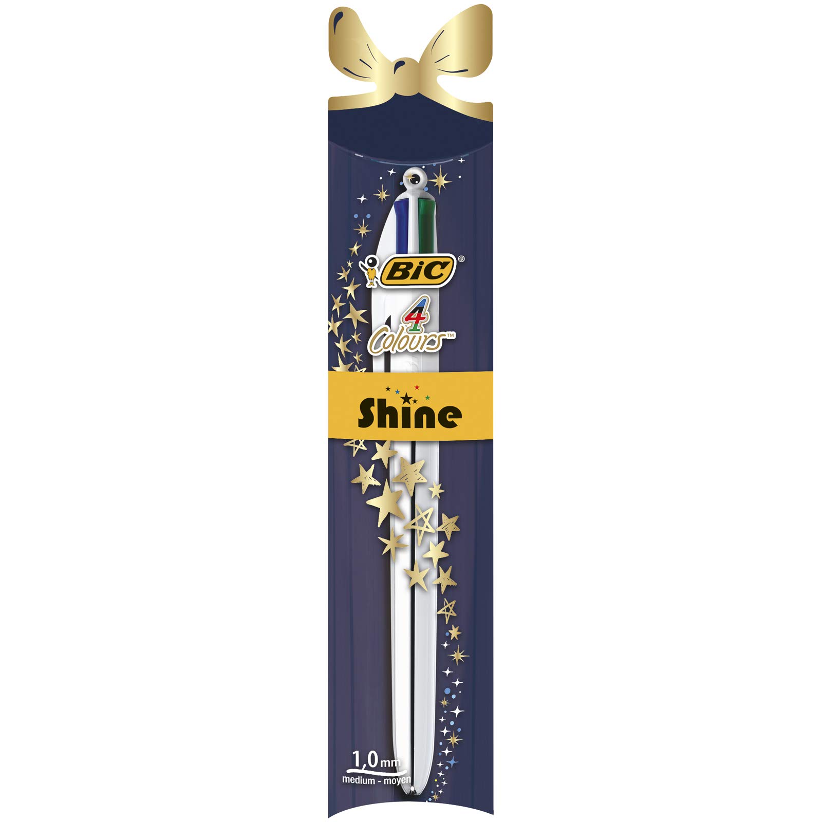 BIC Shine Xmas Ballpoint Pen Assorted Colours
