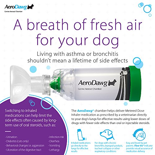 AeroDawg Dog Asthma Aerosol Chamber, Small Inhaler Spacer Chronic
