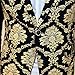 OUYE Men's Golden Black Floral Casual Sport Coat US S-Chest 34