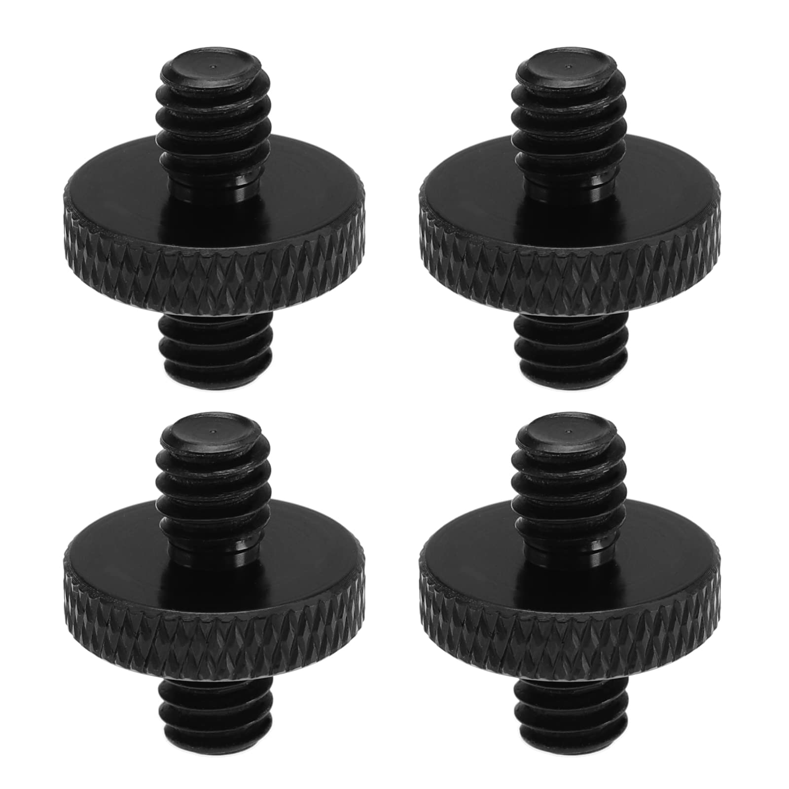 VGOL 4PCS 1/4 Inch Male to 1/4 Inch Male Threaded Tripod Screw Adapter Double Sided Standard Mounting Thread Converter for DSLR SLR Camera Tripod Monopod