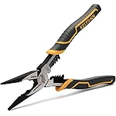 Fancytool Multi-Function Needle Nose Pliers with Cutting, Stripping, Crimping and Gripping, 9-inch 6-in-1 Cr-V Steel Combination Pliers for Electricians and Homes