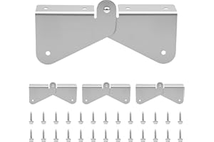 WODHMIEY 4PCS Downspout Extension Hinge, Gutter Flip Up Hinge, Stainless Steel Hinges for Rectangular Square Downspouts with 