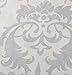 Amazon Brand – Pinzon Paris Printed Egyptian Cotton Sateen Duvet Set - Full or Queen, Light Gray