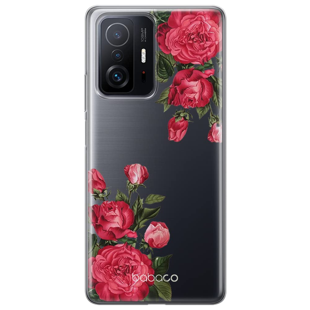 Babaco ERT GROUP mobile phone case for Xiaomi 11T 5G / 11T PRO 5G original and officially Licensed pattern Flowers 007 optimally adapted to the shape of the mobile phone, partially transparent