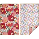 WerkShoppe Abstract Poppies Microfiber Towel
