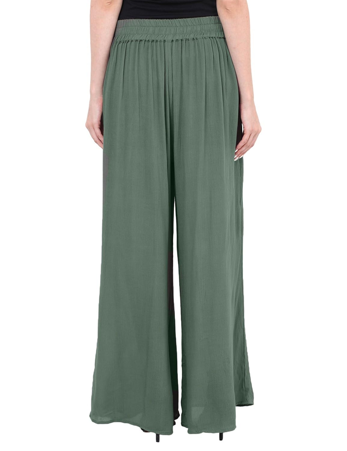 palazzo with embroidered waist band