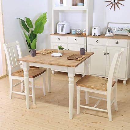 Amazon フレンチカントリー家具 ダイニングセット 白 3点セット 手作り ナチュラル 北欧カントリー風 カントリー調 Td 1701swhset3 ダイニングセット オンライン通販