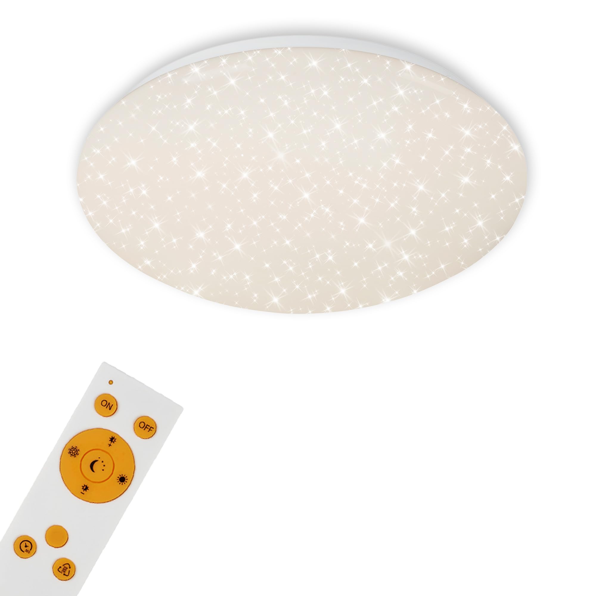 BRILONER Leuchten – Dimmable LED Ceiling Light with Remote Control, Adjustable Colour Temperature Ceiling lamp.15 Watts, 1300 Lumens, 29.3 cm Diameter, White