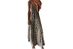SDOHIG Dresses for Women 2024 Casual Summer Maxi Dress Floral Flowy Boho Vacation Outfits Elegant Sexy Vneck Party Sundresses