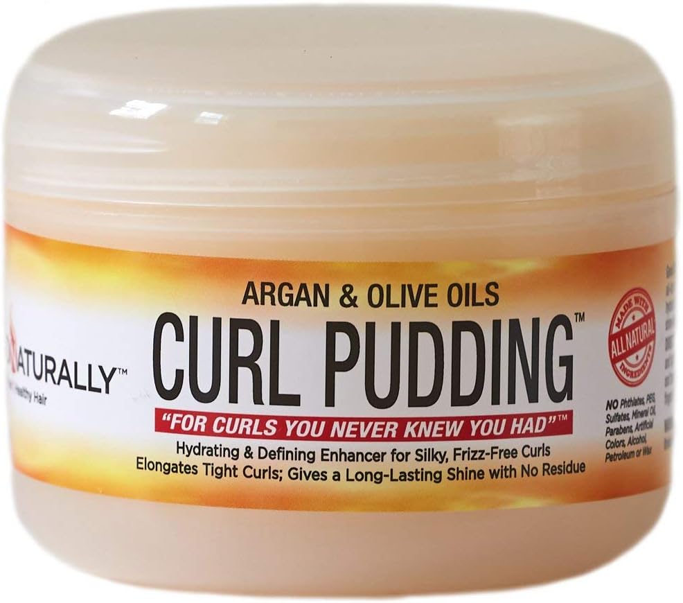 Curl Pudding with Argan & Olive Oil Delivers Every Curly-Haired Girl’s Dream To Have Soft, Defined, Frizz-Free Curls. 8oz.