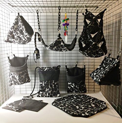 15 Piece Deluxe Sugar Glider Cage Set with Bonding Pouch