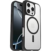 OtterBox iPhone 16 Pro (Only) - React Series Case - Black Crystal (Clear/Black) - Snaps to MagSafe - Ultra-Thin - Non-Retail Packaging