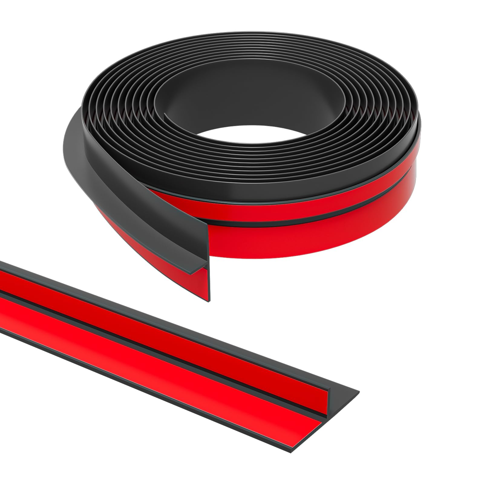 Elvone T-Shaped Door Draft Stopper, 1.37 in x 40 Ft Silicone Seal Strip for Windows Gaps, Weather Stripping Seal Stripg Shower Sweep, Black Image Elvone T-Shaped Door Draft Stopper, 1.37 in x 40 Ft Silicone Seal Strip for Windows Gaps, Weather Stripping Seal Stripg Shower Sweep, Black Image