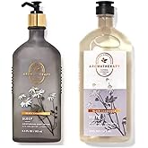 Bath & Body Works Aromatherapy Sleep Black Chamomile Body Wash + Foam Bath & Body Lotion Set
