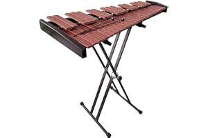 INTEMENOS 37 Key Professional Chromatic Xylophone with Mallets, Adjustable Stand, and Carrying Bag - Wooden Glockenspiel