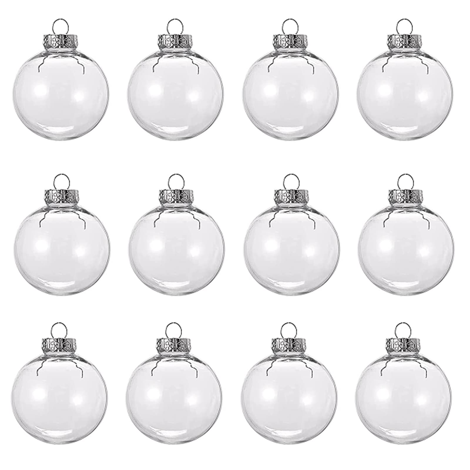 Photo 1 of *MISSING PARTS*
12 Pcs 3.15 Inch Clear Plastic Fillable Ornament Balls, Removable Top Clear Hanging Ornaments Ball, DIY Plastic Ornaments Round Balls, Perfect for Decoration On Christmas Trees, Wedding, Party