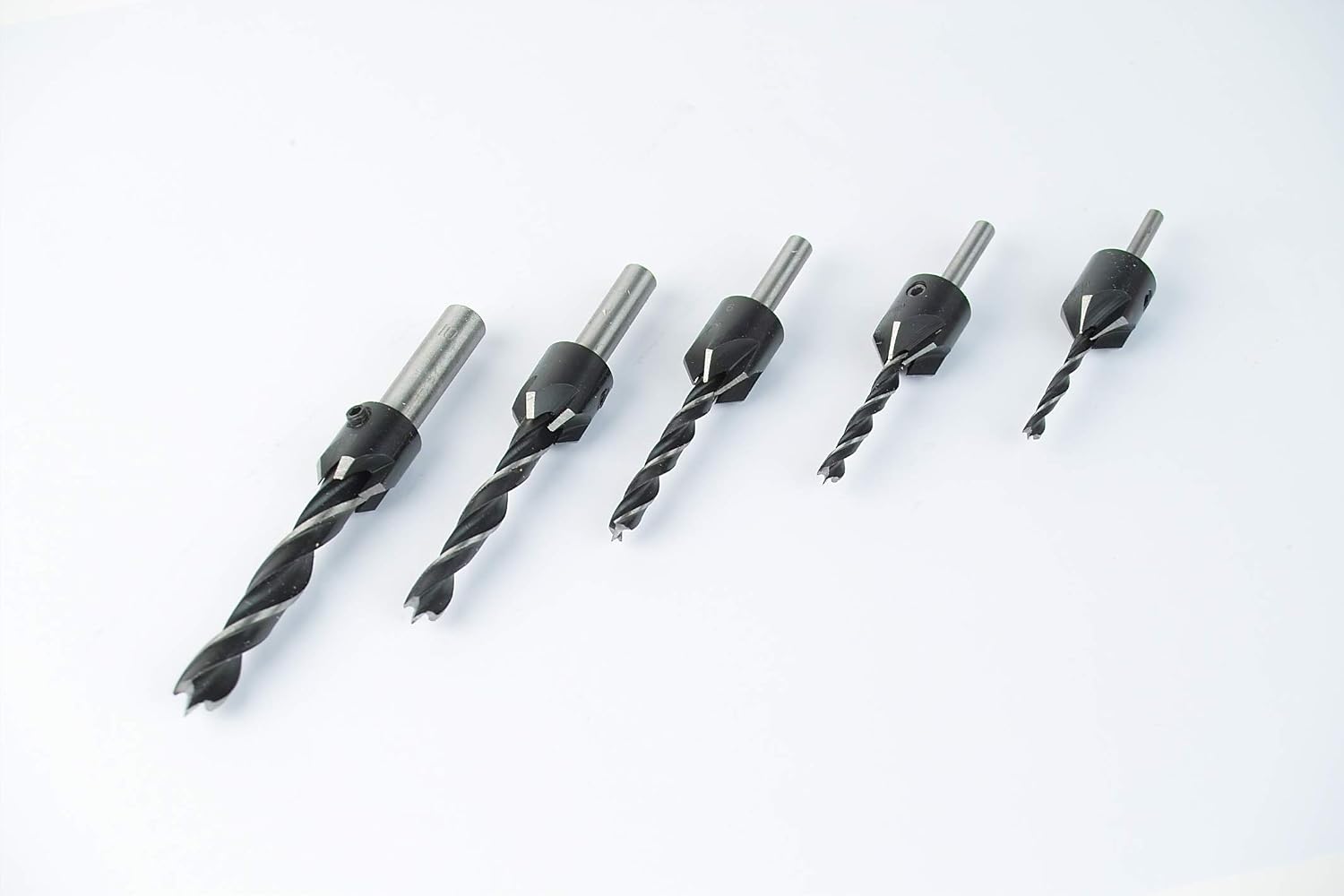 Mannesmann 54805 Wood Drill Bit with Countersink 5-Piece Set Set: