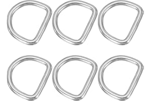 PATIKIL Metal D-Rings Stainless Steel D Ring Welded Solid Dee Rings DIY Accessories for Belts Sewing Dog Collars