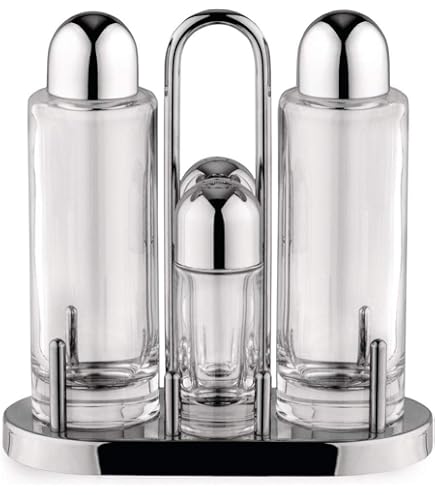 ALESSI ITALY INOX 18/10 3個セット　アレッシ Amazon.com | Alessi | 5070 - Design Condiment Set for Oil, Vinegar