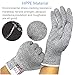 TYMXGHF Large Grey Protective Gloves, Cut Resistant, Breathable, Food Safe, Machine Washable