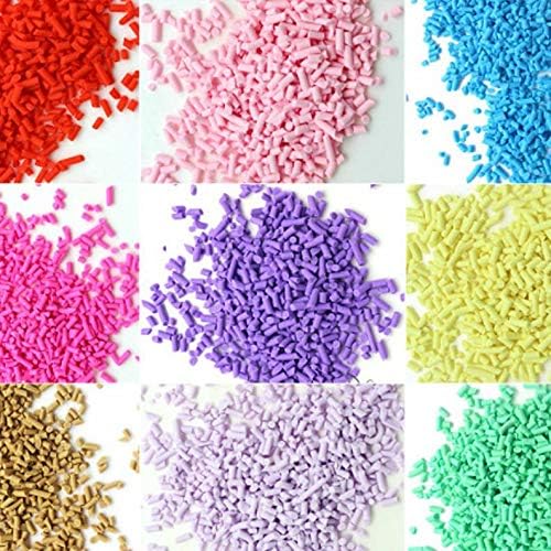 Cutdek Fake Sprinkles 50g - Fake Sprinkles/Sprinkles/Slime/Polymer Clay/Decoden/Kawaii/Slime Sprinkles/Fake Food/Fake Candy (Light Purple)