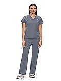 floralhue Scrubs for Women, V-Neck Scrubs Top