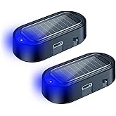 ELECTOP Car Solar Power Simulated Dummy Alarm, Anti-Theft LED Flashing Security Light Fake Car Alarm, Automotive Warning Inte