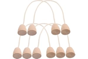 TOYANDONA 5pcs Cotton Rope Croquet Wickets with Wood Base Replacement for Backyard Family Outdoor Lawn Games