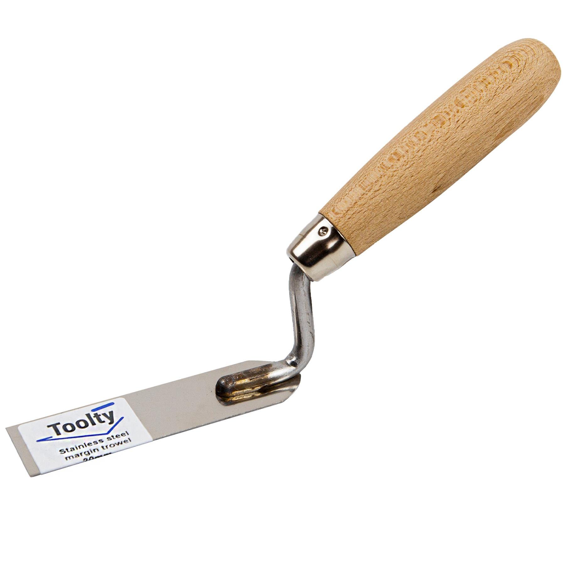 Toolty Stainless Steel Stucco Trowel, Plastering Trowel - 30mm - for Brickwork and Plastering - Wooden Handle - DIY - TLTY-0715 โ image 1