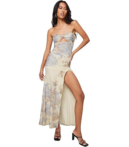 Princess Polly Knox Maxi Dress Hot Pink Floral at Amazon Women's Clothing store