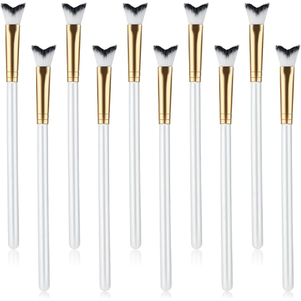 30 Stück Wimpernreinigungsbürsten Set – Bunt, Gebogene Form, Holzgriff, Perfekt Für Wimpernverlängerungen