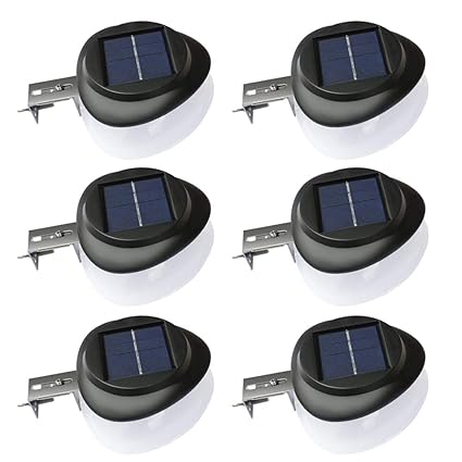 Solar Gosse Leuchten, JSOT Neueste 9 LED Outdoor Zaun Licht Wasserdicht Wand Garten Terrasse Auffahrt Deck Treppen - weißes L