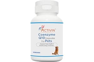 Activin Coenzyme Q10 Supplement for Dogs and Cats, Cardiovascular Support, 100 Capsules