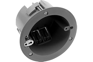 AIRTAK Round 18 Cu.in. PVC Old Work Round Electrical Ceiling Box,4" Dia Old Work Junction Box with ETL Listed,Fire Rated for 2 Hours(1 Pack).