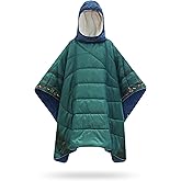 hotkoko Camping Blanket, Poncho Wearable Hoodie Blankets Outdoor Waterproof Windproof Warm Durable & Portable for Stadium, Concerts, Car,Travel, Beach, Picnic, Grass,75 * 52 inch