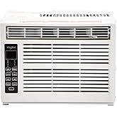 Whirlpool 8,000 BTU Window Air Conditioner with Dehumidifier, 115V, Window AC for Rooms up to 350 Sq. Ft., Living Room, Bedro