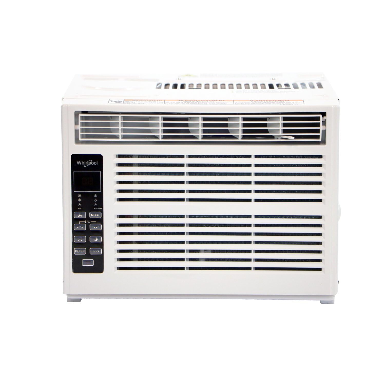 Photo 1 of (USED, UNTESTED, SOLD AS PARTS) Whirlpool 8,000 BTU Window Air Conditioner with Dehumidifier, 115V, Window AC for Rooms up to 350 Sq. Ft., Living Room, Bedroom, or Apartment, with 3 Speeds, Remote Control, and 24H Timer, White