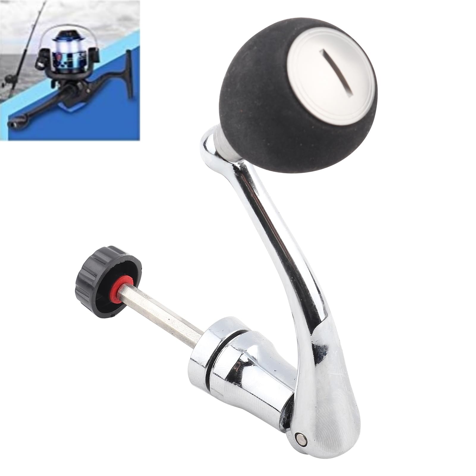 Fishing Reel Handle, Fishing Reel Handle Replacement Metal Rocker Arm Grip, Replacement For 2000-6000 Series Reel(4000 5000 6000L-)