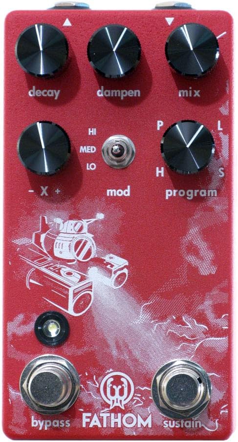 Walrus Audio Fathom Multi-Function Reverb, Limited Edition Red (Gear Hero Exclusive)