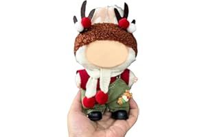 EYANCOTOI 17cm Doll Christmas Clothes Compatable with Labubu(NO Doll), Cute Dolls Outfit Accessories, Small Kawaii Clothes Set for Dolls, Gift for Women and Girls(Style 1)