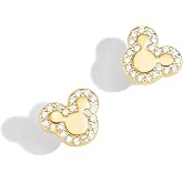 Luisany 14K Gold Filled Stud Earrings for Women, Dainty Gold CZ Earrings | Small Gold Mouse Stud Earrings, Non Tarnish, Jewelry Gifts, Hypoallergenic, 925 Sterling Silver Posts for Everyday Wear