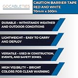 Gocableties Red White Barrier Tape 70mm x 500m Box of 5 Non Adhesive view 6