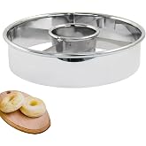 Kyuionty Stainless Steel Doughnut Cutter, 3.86" Dia Silver | Doughnut Cutter Long-Lasting, Smooth Rolled Edge, Cuts Tough Sticky Dough, Dishwasher Safe, Also for Bagels Cookies Pastries