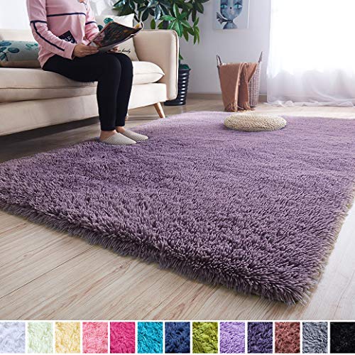 Super Soft Modern Shag Area Rugs Fluffy Living Room Carpet ...