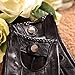 Elma Tradional Women's Italian Nappa Leather Gloves Motorcycle Driving Open Back (7.5, Black)