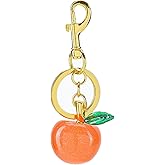 Angyape Cute Apple Charms Keychain Fruit Keychain Bag Charms for Handbags Backpacks Orange 3D Y2K Aesthetic Purse Accessories