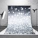 DODOING 5x7ft Shining Glittering Spots Bokeh Halos Sparkle Photo Photography Backgrounds Silver Glitter Sequin Backdrops Wedding Party Backgrounds Kids Children Studio Props